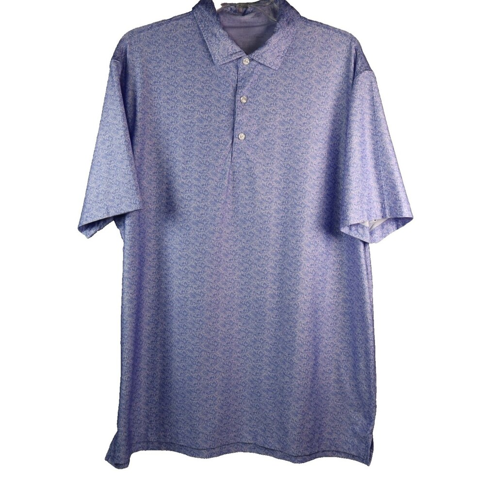 Hickey Freeman Golf Performance Polo Shirt Men's XL Purple Short Sleeve Stretch
